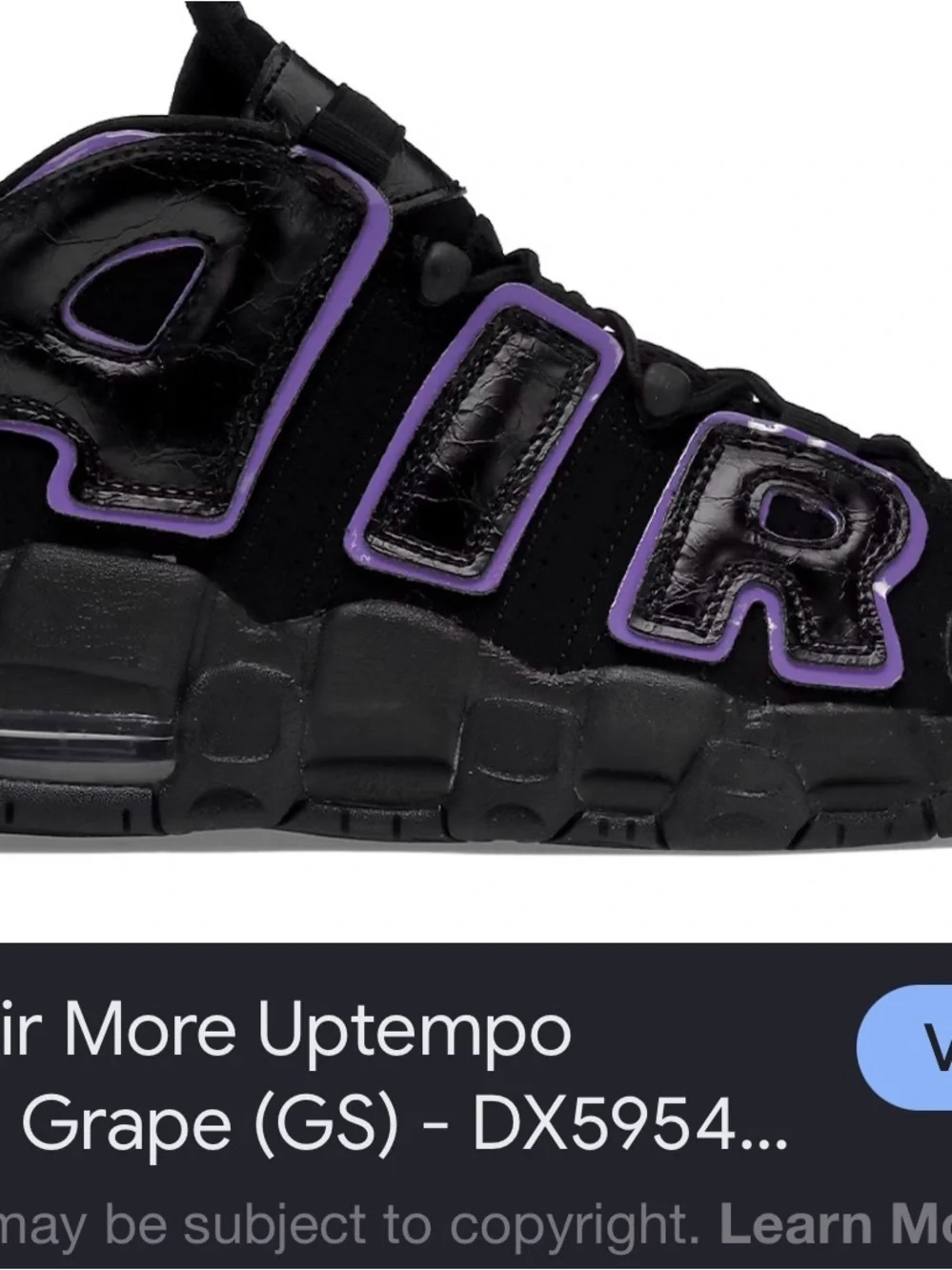 Nike Kids' Air More Uptempo GS - Black/Purple